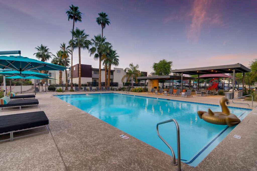 Swimming Pool with adjacent pavilion