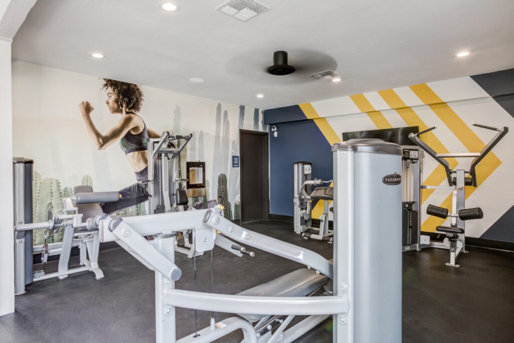 fitness center with strength training machines